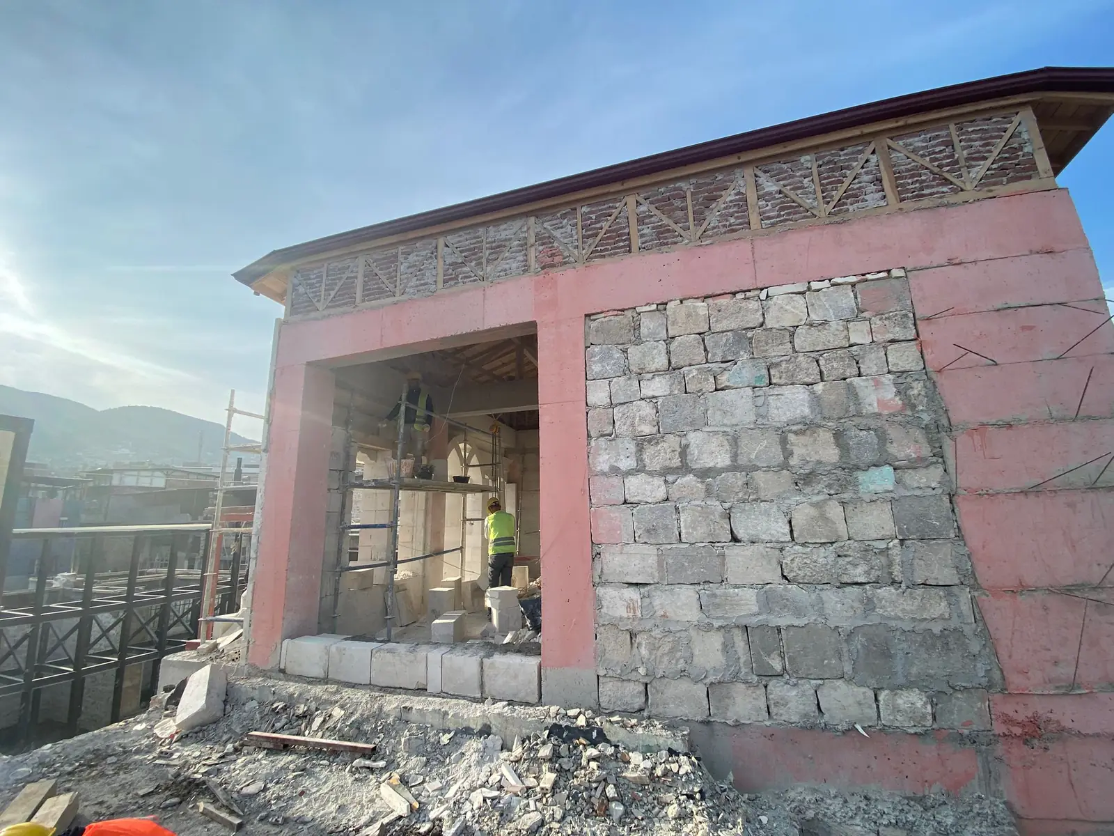 Hatay'da özgün yapım teknikleriyle yenilenen tarihi doku